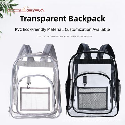Transparent Backpack Waterproof PVC Storage Bag Large Capacity Student School Bag Children's Backpack Travel Bag Wholesale