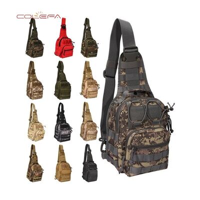 Camo Pattern Design Chest Bag Waterproof 900D Oxford Fabric Multi-Functional Outdoor Chest Bag Cycling & Hiking Crossbody Bag