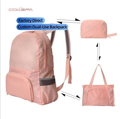 Colefa Outdoor Sports Waterproof Casual Backpack Travel Folding Dual-Use Backpack Business Gift Storage Bag Wholesale with LOGO