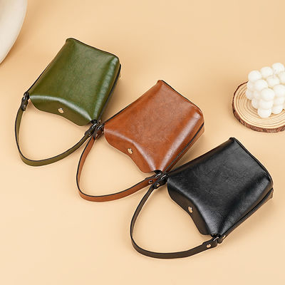 Retro Versatile Soft Leather Exquisite Cute Coin Purse Card Holder Women's Vegetable-Tanned Cowhide Mini Bucket Wallet