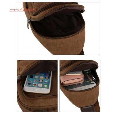 New Men's Chest Bag Casual Sports Shoulder Canvas Durable Crossbody Chest Bag for Construction Work Wholesale Customized Bags