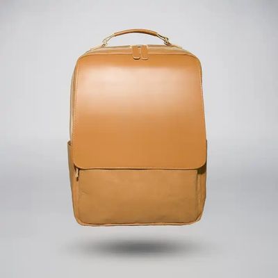 Manufactures Custom Male Brown Washable Kraft Paper Bag Softback Backpack With Front Flap