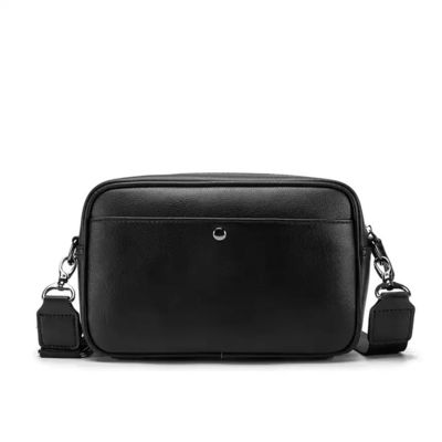 Black Microfiber Cell Phone Cross-body Pouch Male Side Sling Cross Bag Men Leather Messenger Bag For Men