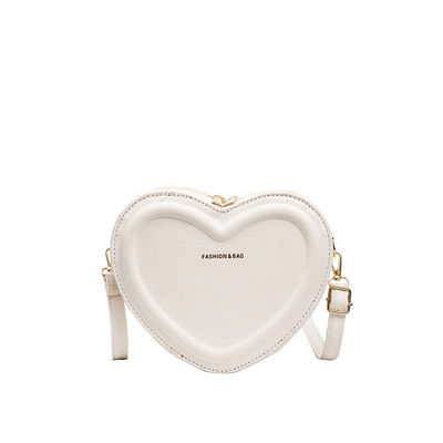 Women Heart Shape Small Leather Crossbody Bag With Shoulder Strap