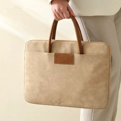 Custom Premium Business Laptop PU Leather Bags Suitable for Notebooks Laptop Computer Bags Briefcases Unisex Style Wholesale