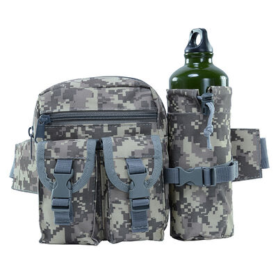 Wholesale Canvas Camo Fishing Multi-Functional Water Bottle Pouch Construction Site Work Sports Outdoor Tactical Men's Waist Bag