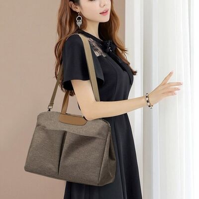 Customized New Japanese Fashion Handheld Bag Large Capacity Tote Wrist Bags Oxford Made Lightweight Maternity Outing Storage Bag