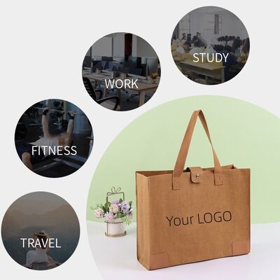 Colefa Professional Kraft Paper Handled Bags Custom Logo Printing Washable Gift Promotional Shopping Bags Durable Long-Lasting