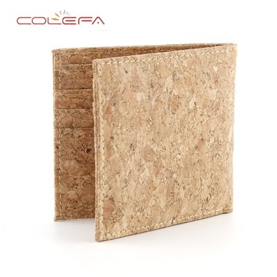 Retro Women's Long-Style Zippered Wallet Phone Case with Printing Bestseller Eco-Friendly Cork Bark Wallet Travel Souvenir