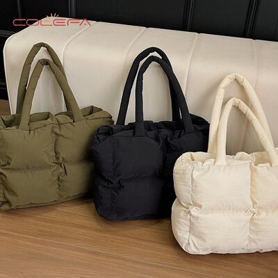 Nylon Cotton-Filled Down Shoulder Bag Niche 2026 New Arrival Fall/Winter Large Capacity Pillow Bag Commuting Underarm Tote Bag