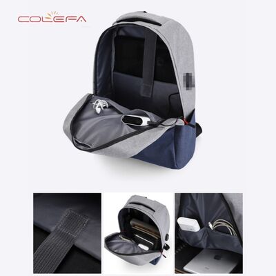 Oxford Cloth Contrast Color Backpack for Men Business Travel 15-inch Laptop Bag Stylish Outdoor Backpack Wholesale with LOGO