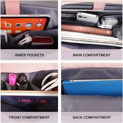 Custom Wholesale Oxford Fabric Women's Pink Multifunctional Travel Bags Waterproof Laptop-Friendly Briefcase with Custom Logo