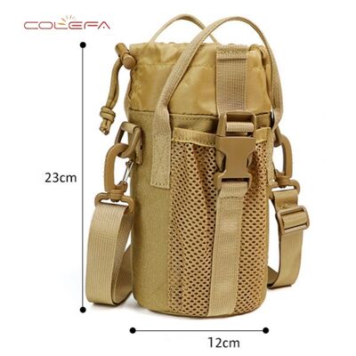 Nylon Multi-Function Portable Water Bottle Bag Outdoor Sports Large Capacity Crossbody Bottle Bag Wholesale with Custom LOGO