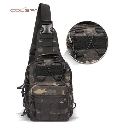 Camo Pattern Design Chest Bag Waterproof 900D Oxford Fabric Multi-Functional Outdoor Chest Bag Cycling & Hiking Crossbody Bag
