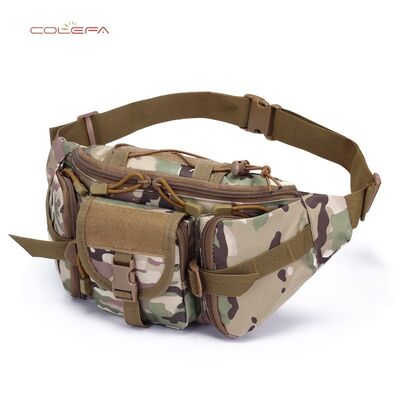 Oxford Camo Pattern Waist Bag Outdoor Men's Large Capacity Waterproof Waist Bag Cycling Travel Running Multifunctional Bag