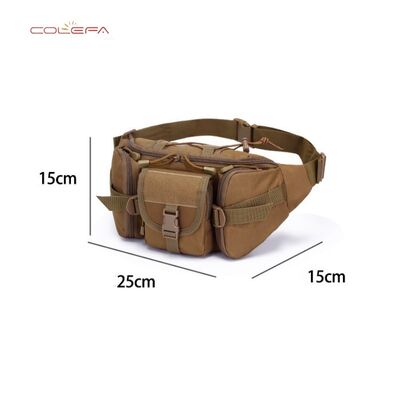 Oxford Camo Pattern Waist Bag Outdoor Men's Large Capacity Waterproof Waist Bag Cycling Travel Running Multifunctional Bag