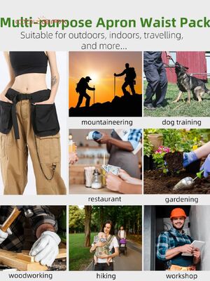 Polyester Multi-Pocket Zipper Waist Bag Lightweight Close-Fitting Tool Kit Multi-Functional Outdoor Hiking Waist Bag Wholesale