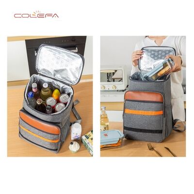 Custom Logo Insulated Backpack Large Capacity Outdoor Picnic Bag Oxford Cloth Waterproof Freshness-Preserving Cooler Backpack