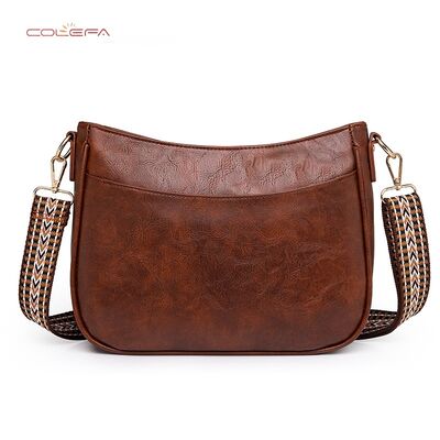 PU Leather Women's Work Commuting Shoulder Bag Casual Ladies' Crossbody Bag Large Capacity Vintage Sling Bags with Custom LOGO