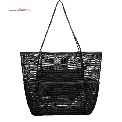 Hot-selling Unisex Swim & Beach Bag Portable Shoulder Storage Crossbody Bag Versatile Polyester Mesh Crochet Bag Carryall Items