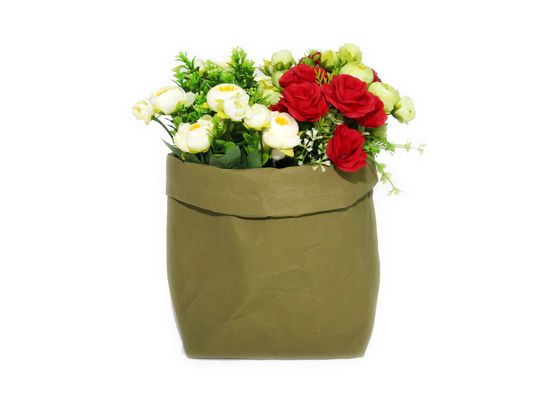 Wholesale Reusable washable kraft paper Plants Bins Organizer Toys Storage Bag