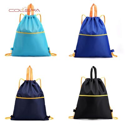 Oxford Portable Drawstring Backpack Waterproof Drawstring Pouch Unisex Sports Fitness Bag Large Capacity Travel Backpack Logo