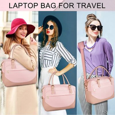 Custom Wholesale Oxford Fabric Women's Pink Multifunctional Travel Bags Waterproof Laptop-Friendly Briefcase with Custom Logo